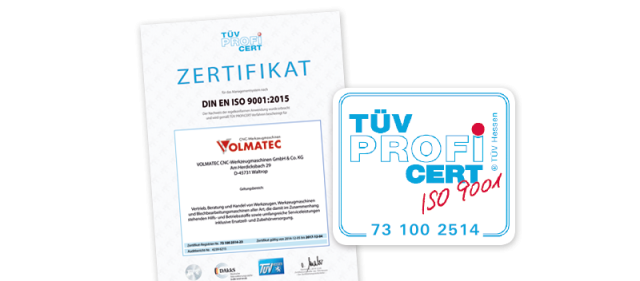 Wir sind ISO 9001 zertifiziert!