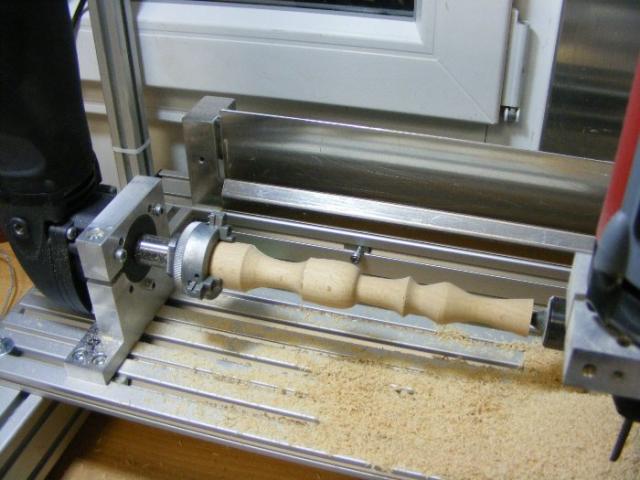 Woodturning kit for CNC-STEP router