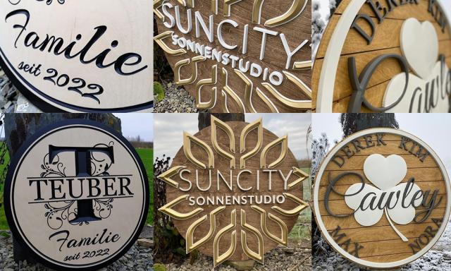 Behind the scenes: wooden signs